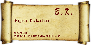 Bujna Katalin névjegykártya