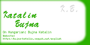 katalin bujna business card